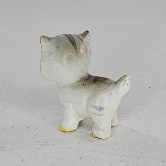 Vintage Josef Originals George Good Kitten Cat Miniature Figurine Gray Tabby - Picture 8 of 8